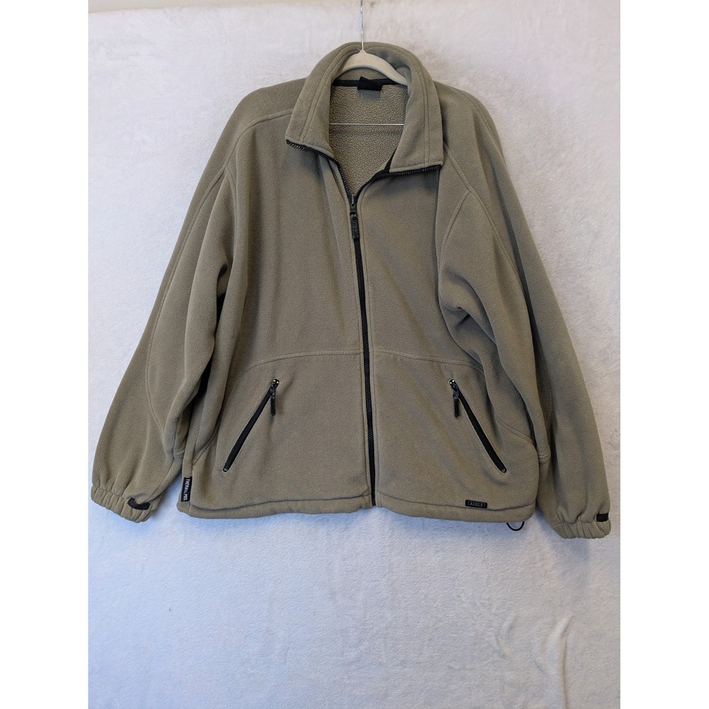 Aigle Polartec Thermal Pro Fleece Jacket Mens Olive Green Full Zip Thermo Kit